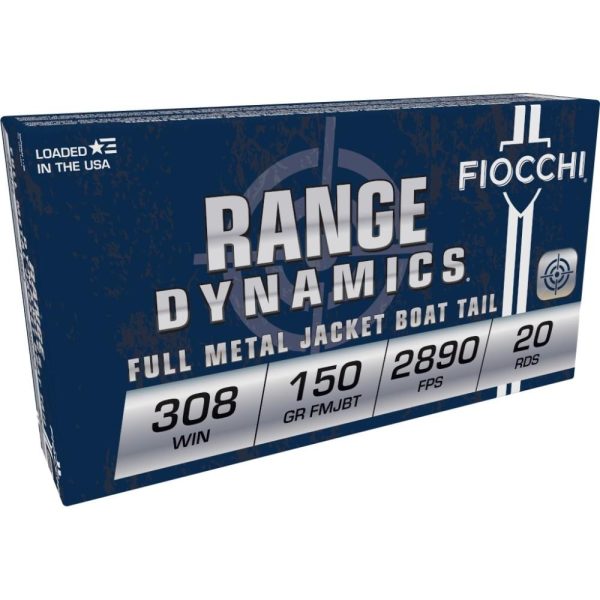 Fiocchi rifle shooting dynamics rifle ammunition. 308 win 150 gr fmj 2890 fps - 20/box