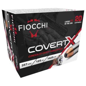 Fiocchi covertx handgun ammunition. 357 mag 125gr jhp 1425 fps 20/ct