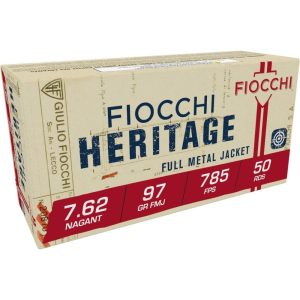 Fiocchi pistol shooting dynamics handgun ammunition 7. 62x38mmr 97 gr fmj 1082 fps 50/box