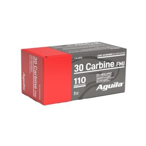 Aguila rifle ammunition. 30 carbine 110 gr fmj 1990 fps 50/ct