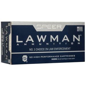 Speer lawman clean-fire handgun ammunition. 38 spl 125gr tmj 900 fps 50/ct