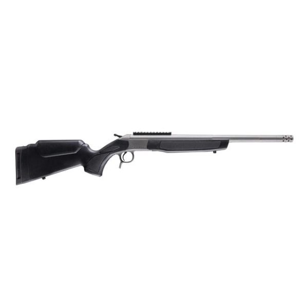 Cva scout td single shot rifle. 444 marlin. 22" threaded stainless barrel black stock 0 moa pic rail