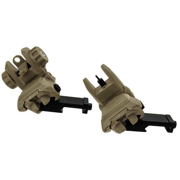 Tacfire ar-15 45 degree/low profile pop up sights - tan