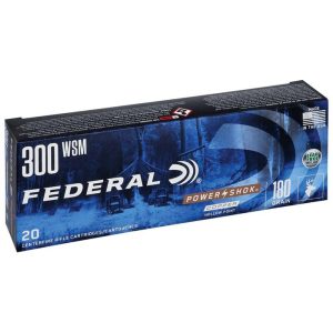 Federal copper power-shok rifle ammunition. 300 wsm 180 gr chp 20/ct