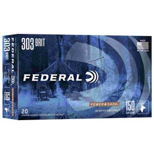 Federal power-shok rifle ammunition. 303 british 150 gr sp 2690 fps - 20/ct