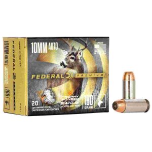 Federal premium vital-shok handgun ammunition 10mm auto 180 gr jsp 1275 fps 20