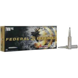 Federal terminal ascent rifle ammunition 7mm prc 155 gr 3100 fps 20/ct
