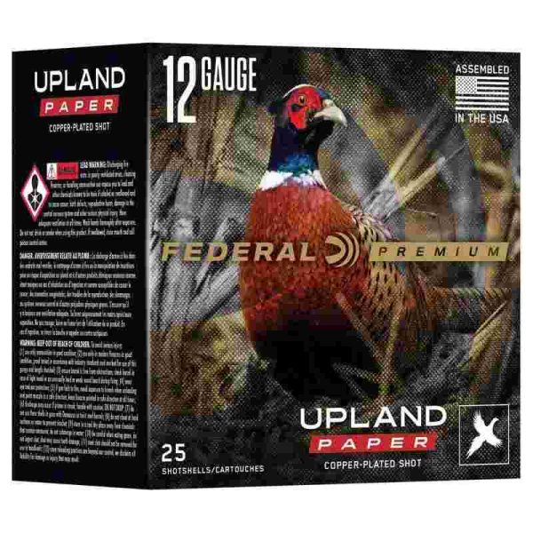 Federal premium upland paper shotshells 12ga 2-3/4" 1-1/4oz 1330 fps #5 25/ct