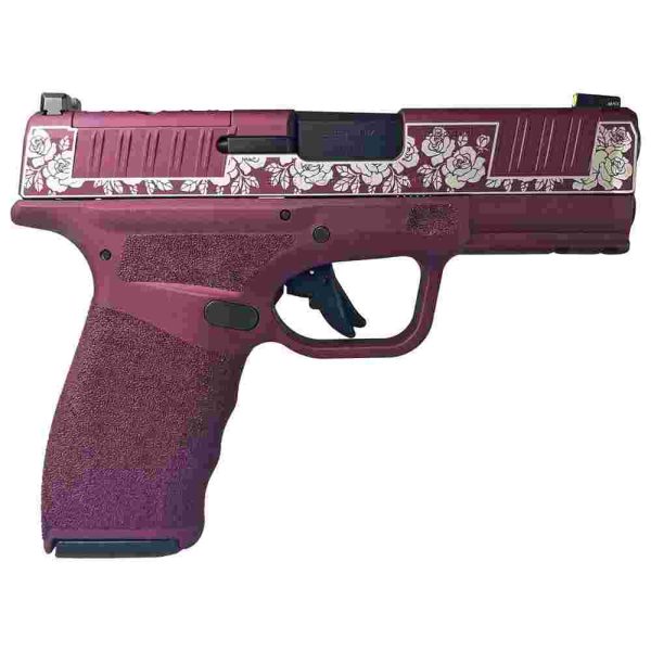 Springfield "distressed black cherry & roses" hellcat pro handgun 9mm luger 15rd magazines(2) 3. 7" barrel
