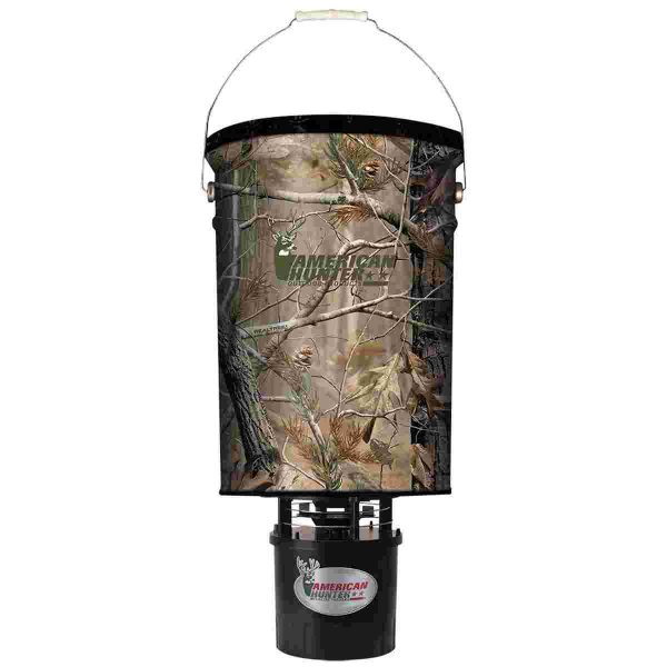 Gsm 50 lb hanging feeder with e-kit camo