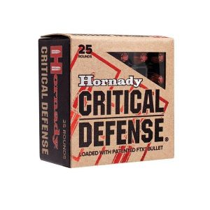 Hornady critical defense handgun ammo. 38 spl (+p) 110 gr ftx 1090 fps 25/ct