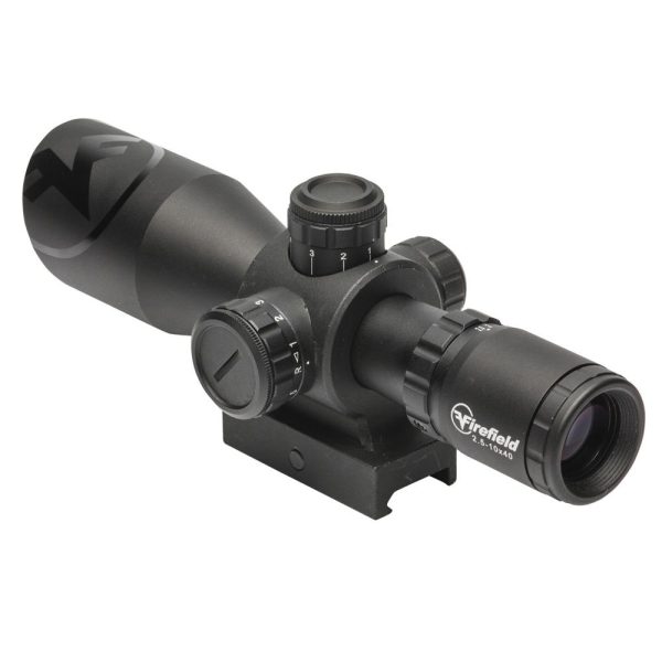 Firefield barrage rifle scope - 2. 5-10x40mm illuminated mil-dot reticle black matte