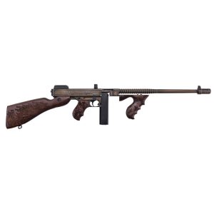 Thompson 1927a1 "bonnie & clyde" carbine. 45 auto 20rd stick 50rd drum magazines 18" barrel wood stock