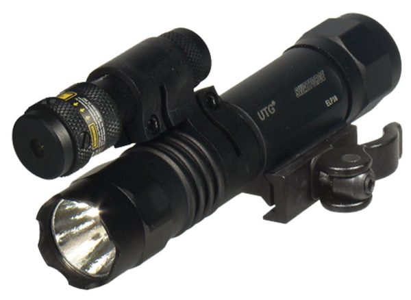 Leapers led tactical red laser flashlight combo