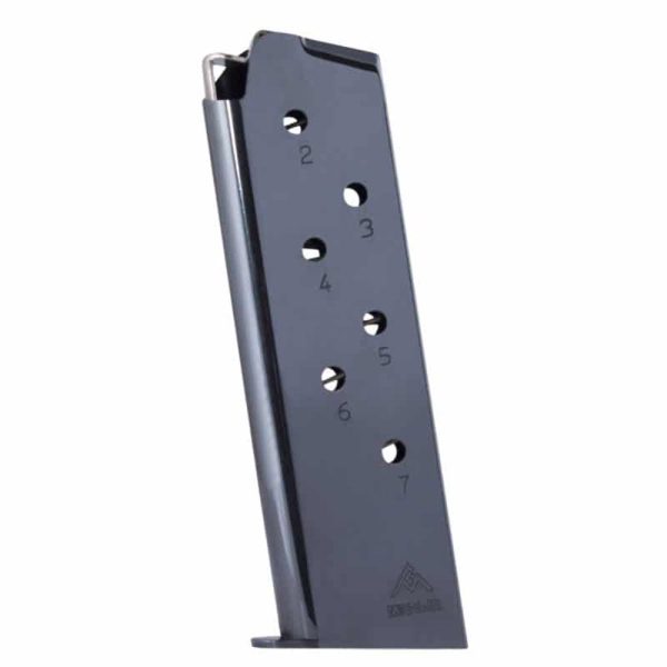 Mec-gar 1911 handgun magazine. 45 acp blued steel 7/rd