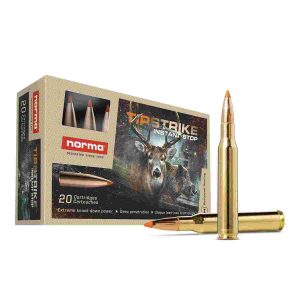 Norma tipstrike rifle ammunition. 308 win 170gr pt 2625 fps 20/ct