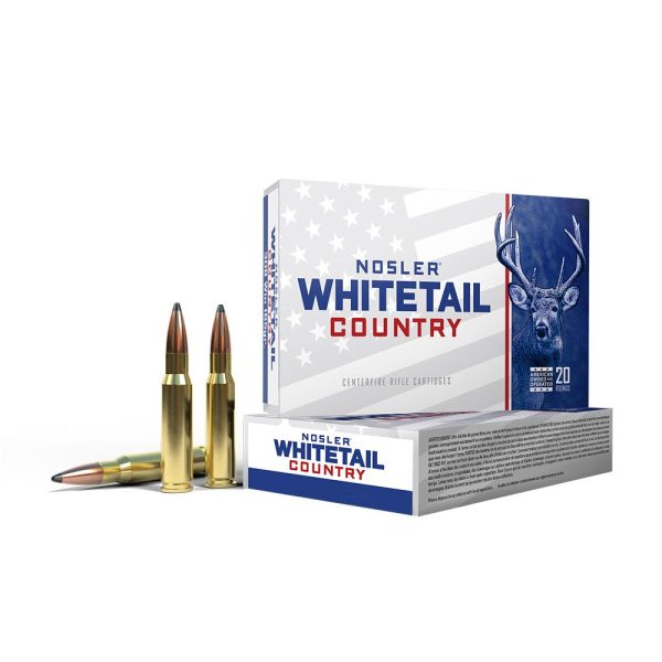 Nosler whitetail country rifle ammunition. 243 win 100gr sp 20/ct