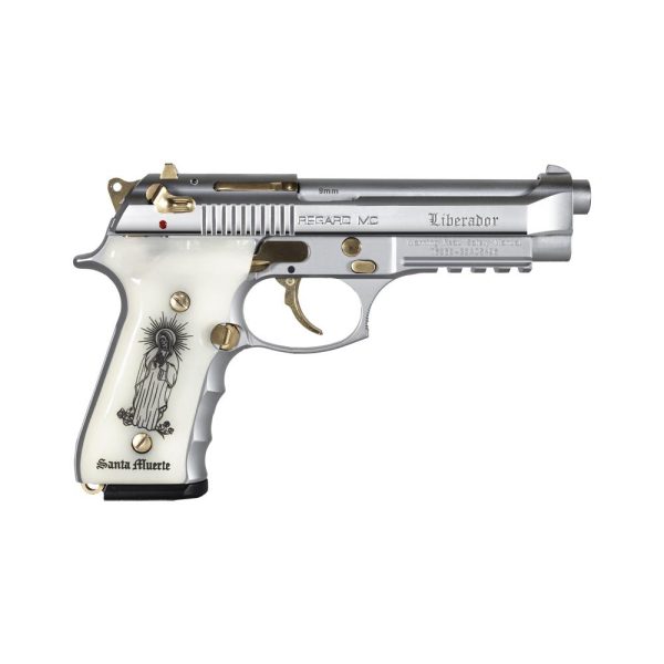 Girsan regard mc liberador handgun 9mm luger 18rd magazine 4. 9" barrel stainless with santa muerte grips