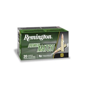Remington premier match rifle ammunition. 223 rem 52gr otm 3200 fps 20/ct