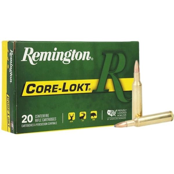 Remington core-lokt rifle ammunition 6mm rem 100 gr psp 3100 fps 20/ct