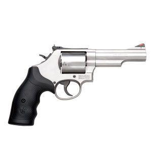 Smith & wesson l-frame model 69 handgun. 44 mag 5rd capacity 4" barrel silver with black