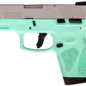 Taurus g2s handgun 9mm luger 7rd magazines 3. 2" barrel stainless slide/cyan grip