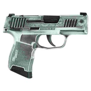 Sig sauer exclusive p365-380 "sun flower" handgun 380 auto 10rd magazine 3. 1" barrel black manual safety