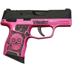 Sig sauer p365-380-bss-ms exclusive "sugar skull" pink medusa handgun. 380 10rd magazines (2) 3. 1" barrel