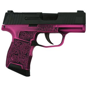 Sig sauer exclusive p365 handgun 9mm luger 10rd magazine(2) 3. 1" barrel filigree night sights optic ready