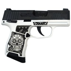 Sig sauer exclusive "sugar skull" p365 optic ready handgun 9mm luger 10rd magazines(2) 3. 1" barrel x-ray 3 sights manual safety