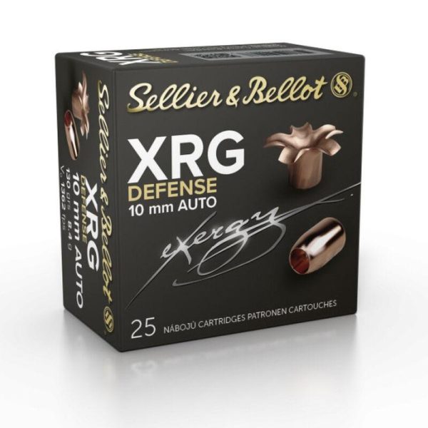 Sellier & bellot xrg defense handgun ammuntion 10mm auto 130gr hp 1362 fps 25/ct