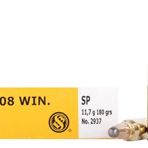 Sellier & bellot rifle ammunition. 308 win 180 gr sp  - 20/box