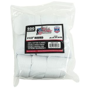 COTTON FLANNEL PATCHES - 45-58 CAL, 500 COUNT