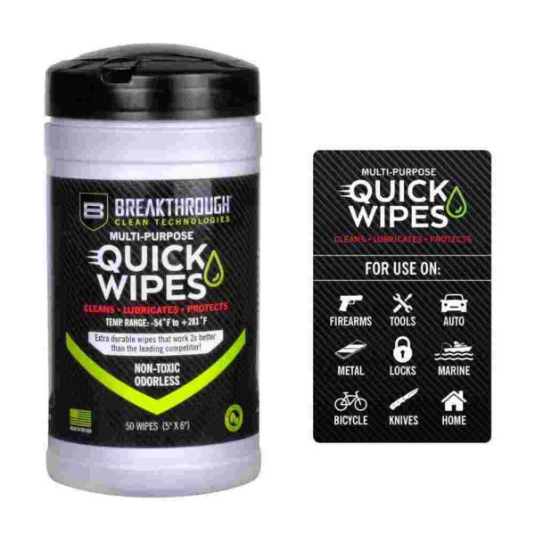 Breakthrough clean technologies multi-purpose clp quick wipes 5"x6" 50/ct
