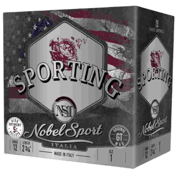 Nobel sport due sporting shotshells 12 ga 2-3/4 1 oz 1315 fps #7. 5 25/ct