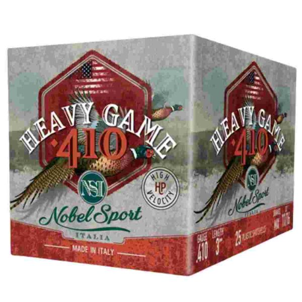 Nobel sport 410 m shotshells. 410 ga 3" 11/16 oz 1145 fps #4 25/ct