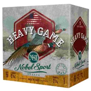 Nobel sport heavy game shotshells 20 ga 2-3/4" 1 oz 1165 fps #6 25/ct