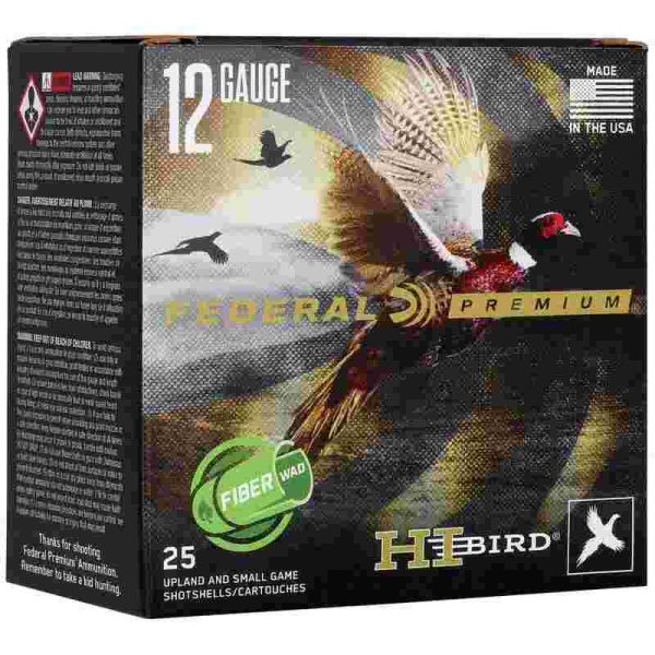 Federal hi-bird fiber wad shotshells 12ga 2-3/4" 1-1/4oz 1330fps #6 25/ct