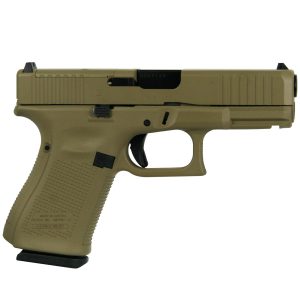 Glock 19 gen 5 mos custom "fde" handgun 9mm luger 15rd magazines (3) 4. 02" barrel austria