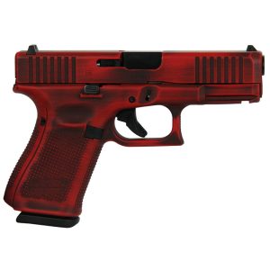 Glock 19 gen 5 custom "distressed red" handgun 9mm luger 15/rd magazines (3) 4. 02" barrel austria