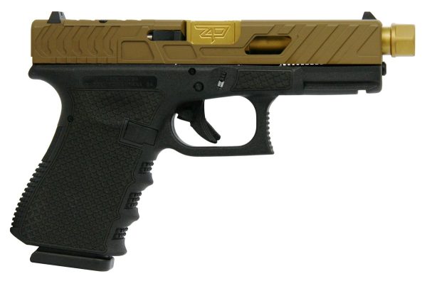 Glock 19 gen 3 custom "chainmail stippled frame bear cut slide" handgun 9mm luger 15/rd magazines (2) 4. 6" zaffiri precision threaded barrel