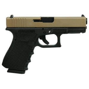 Glock 19 gen 3 custom "fde slide polymer chainmail stippled frame" handgun 9mm luger 15/rd magazines (2) 4. 02" barrel austria