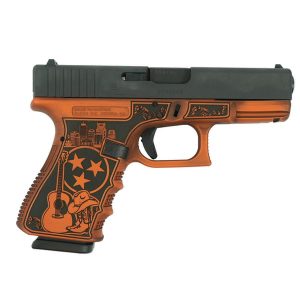 Glock 19 gen 3 custom "tennessee distressed orange" handgun 9mm luger 15rd magazines (2) 4. 02" barrel