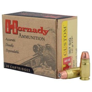 Hornady tap fpd handgun ammunition. 357 sig 147 gr xtp 1225 fps 20/ct