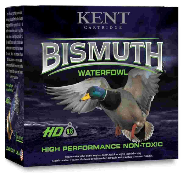 Kent bismuth high-performance non-toxic shotshells 12 ga 2-3/4" 1-1/4oz 1350 fps #4 25/ct