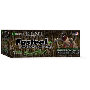 Kent fasteel+  precision plated steel bayou blend shotshells 12ga 3" 1-3/8oz 1300 fps #2 & #4 100/ct