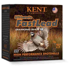 Kent ultimate fastlead upland shotshell 28ga 2-3/4" 7/8oz 1300 fps #6 25/ct