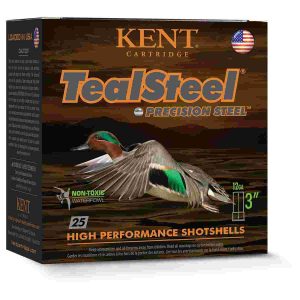 Kent teal steel shotshells 12ga 2-3/4" 1-1/4oz 1300fps #5 25/ct