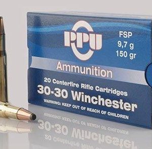 Ppu rifle ammunition. 30-30 win 150 gr fnsp 2300 fps 20/ct