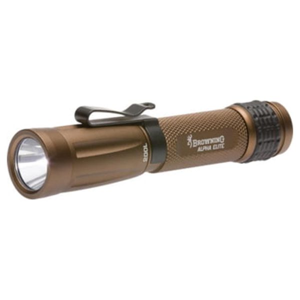 Browning tactical alpha elite led aluminum flashlight - bronze